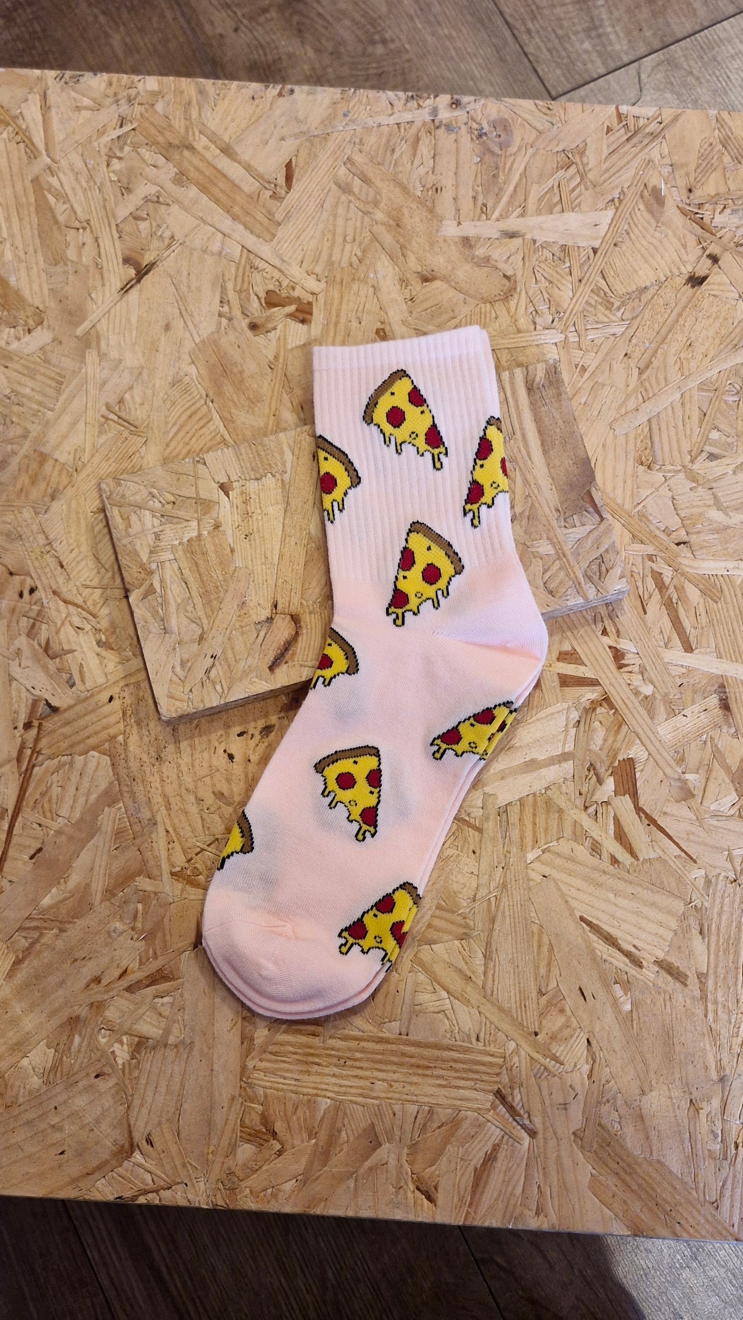 Pink pizza socks