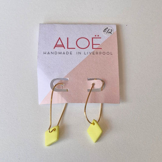 Lemon diamond drop earrings