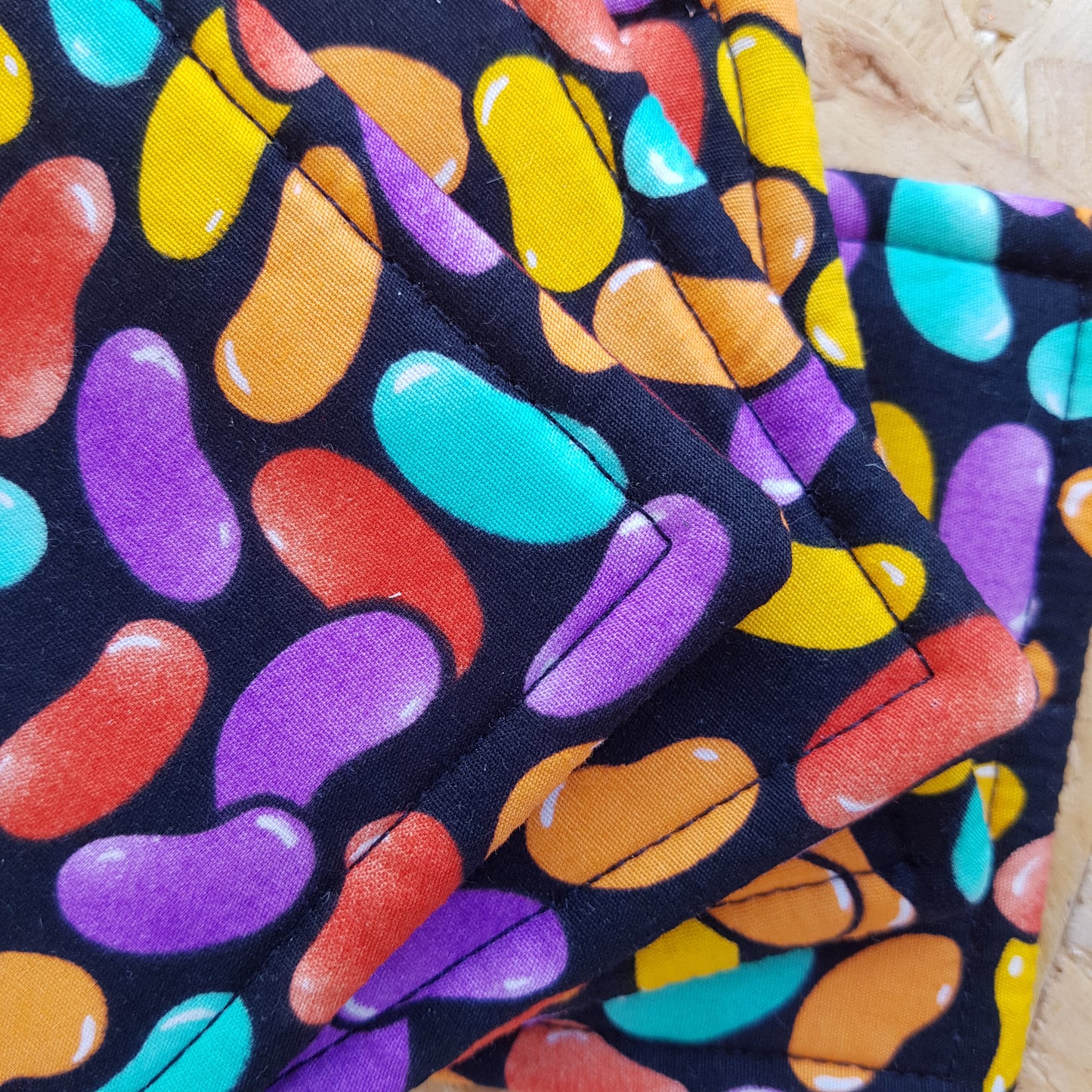 Jelly Bean Fabric Coasters