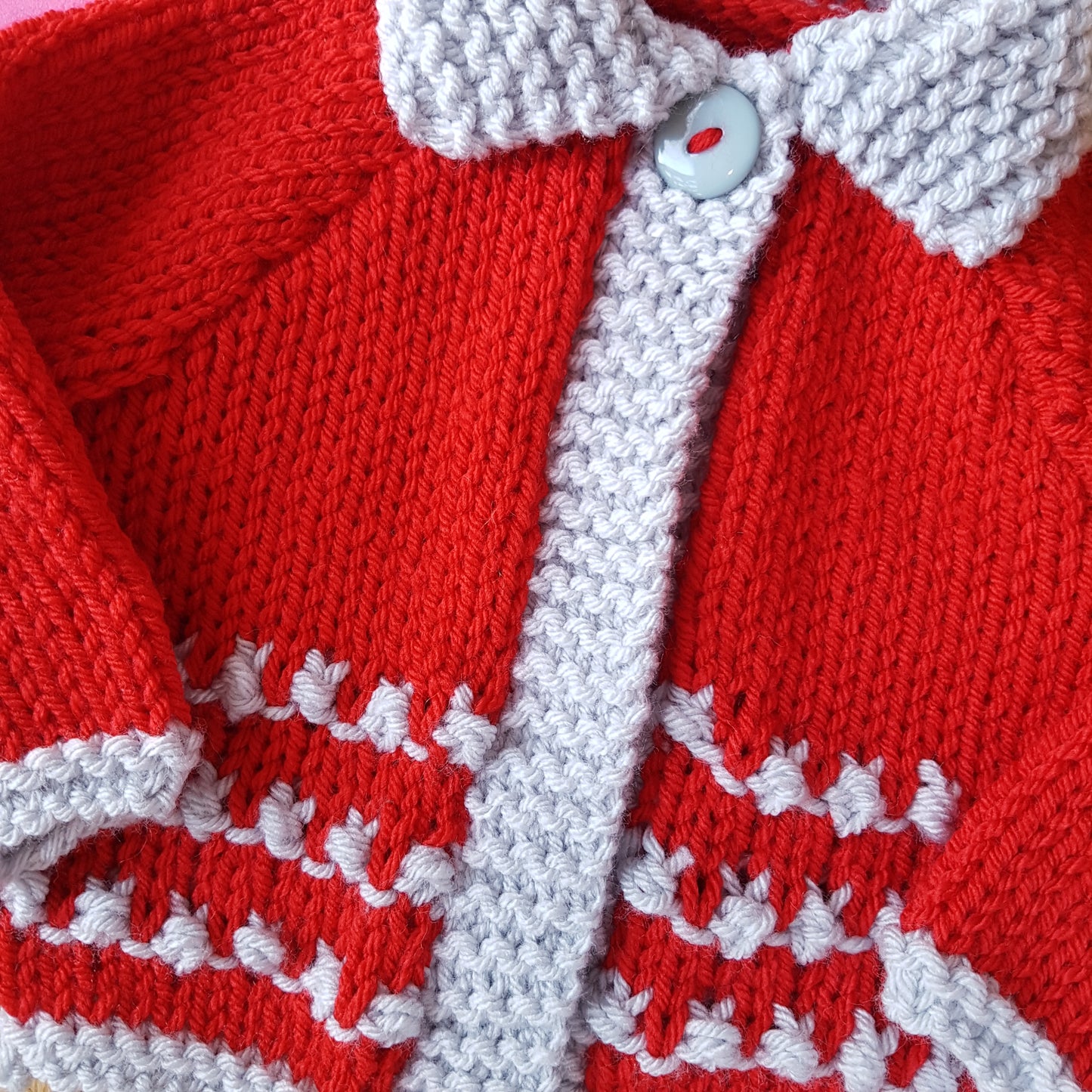 Red and Grey Knit Cardigans 6-12 months