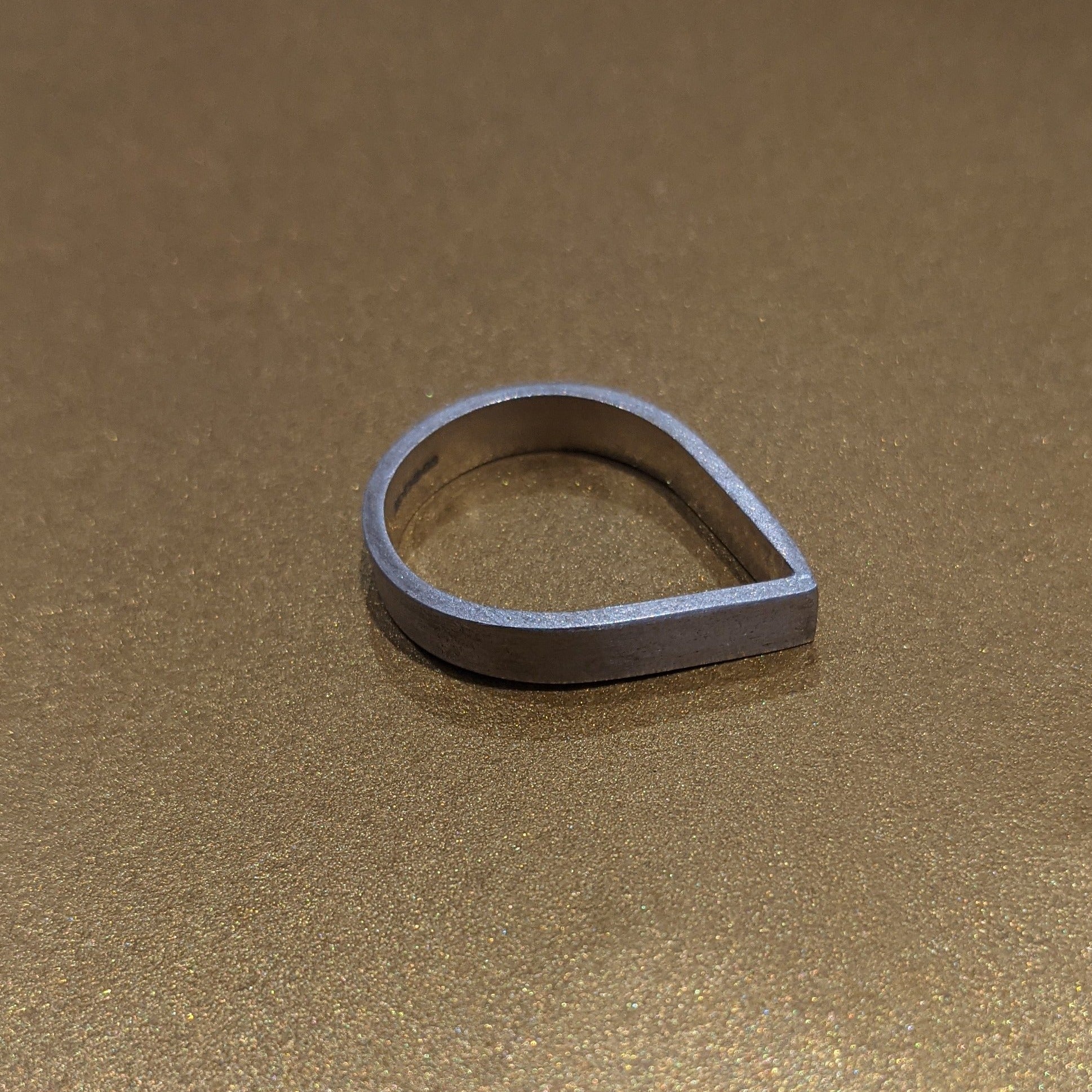 Silver teardrop ring