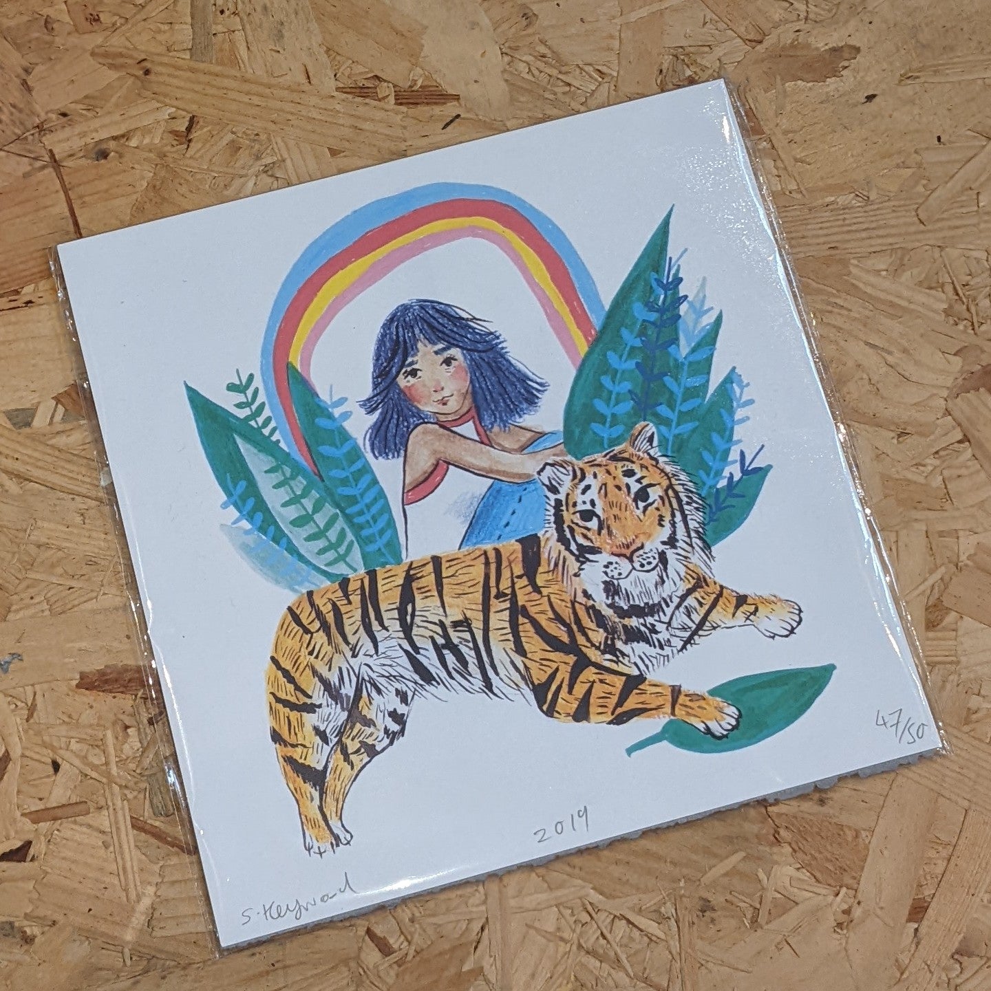 Tiger Girl square print