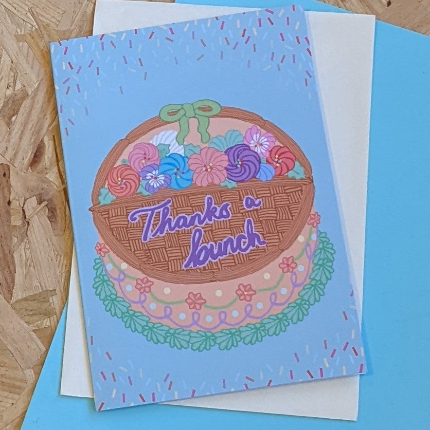 Thanks a bunch cake card