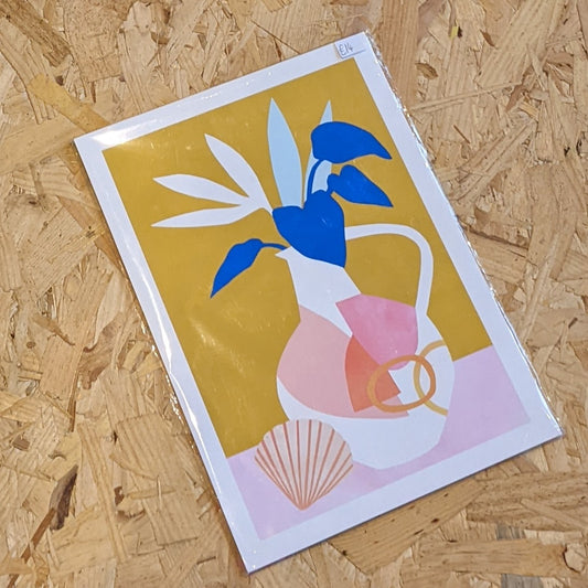 A4 Vase & Shell print