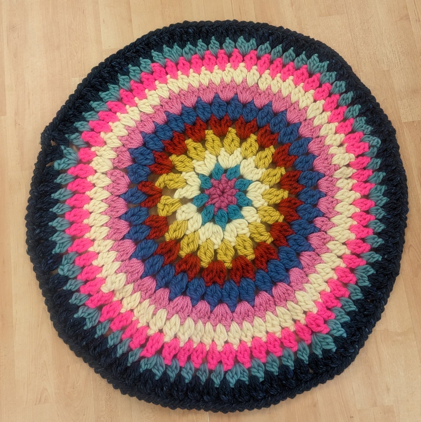 Handmade Colourful crochet rug