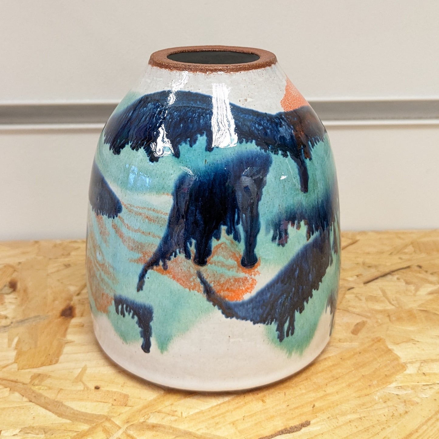 Sea detail handmade Ceramic Bud Vase