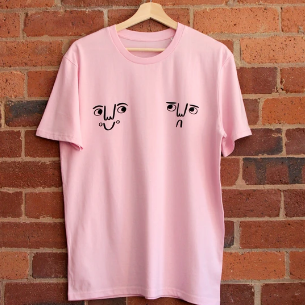 Face off print t-shirt in  pink
