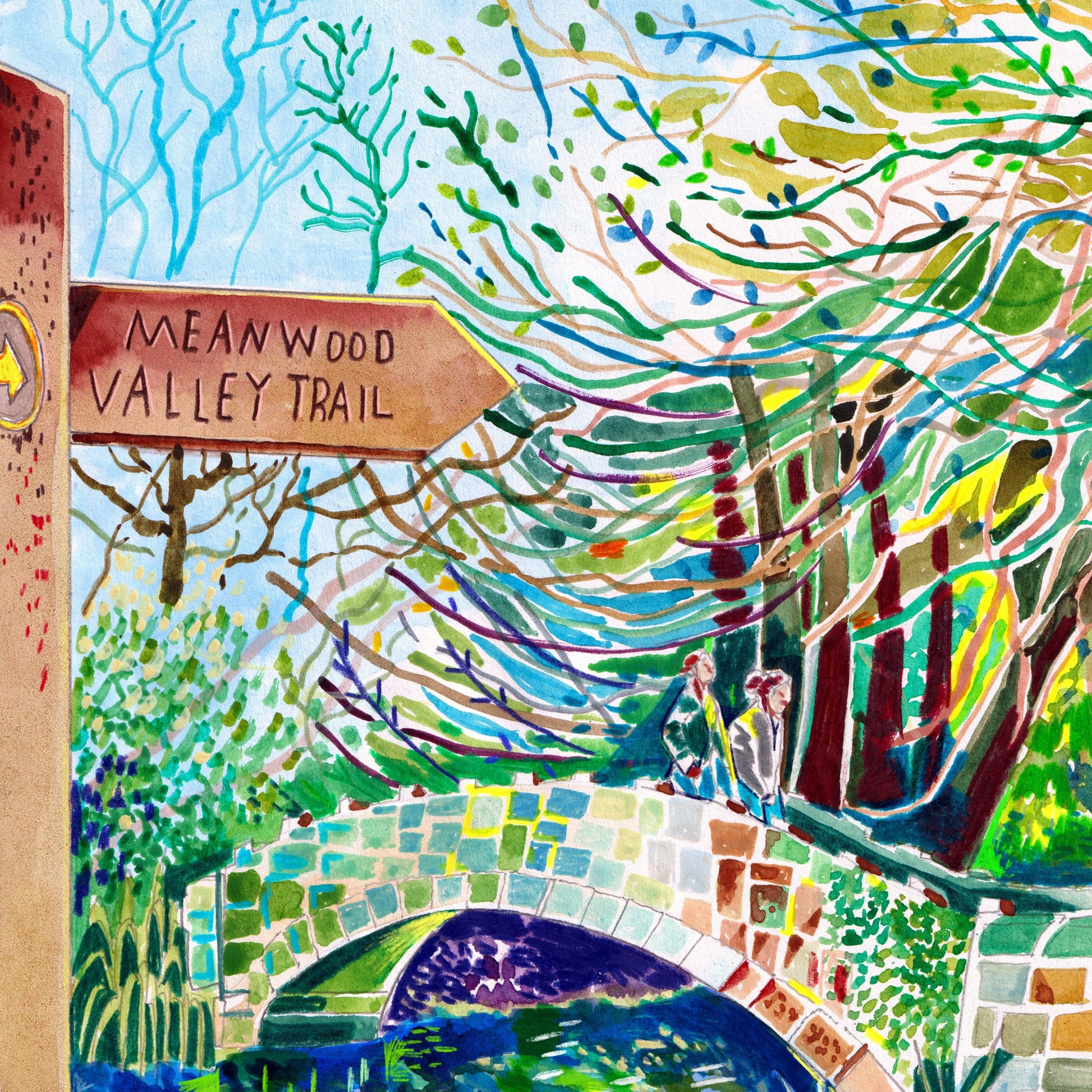 Meanwood valley trail art print