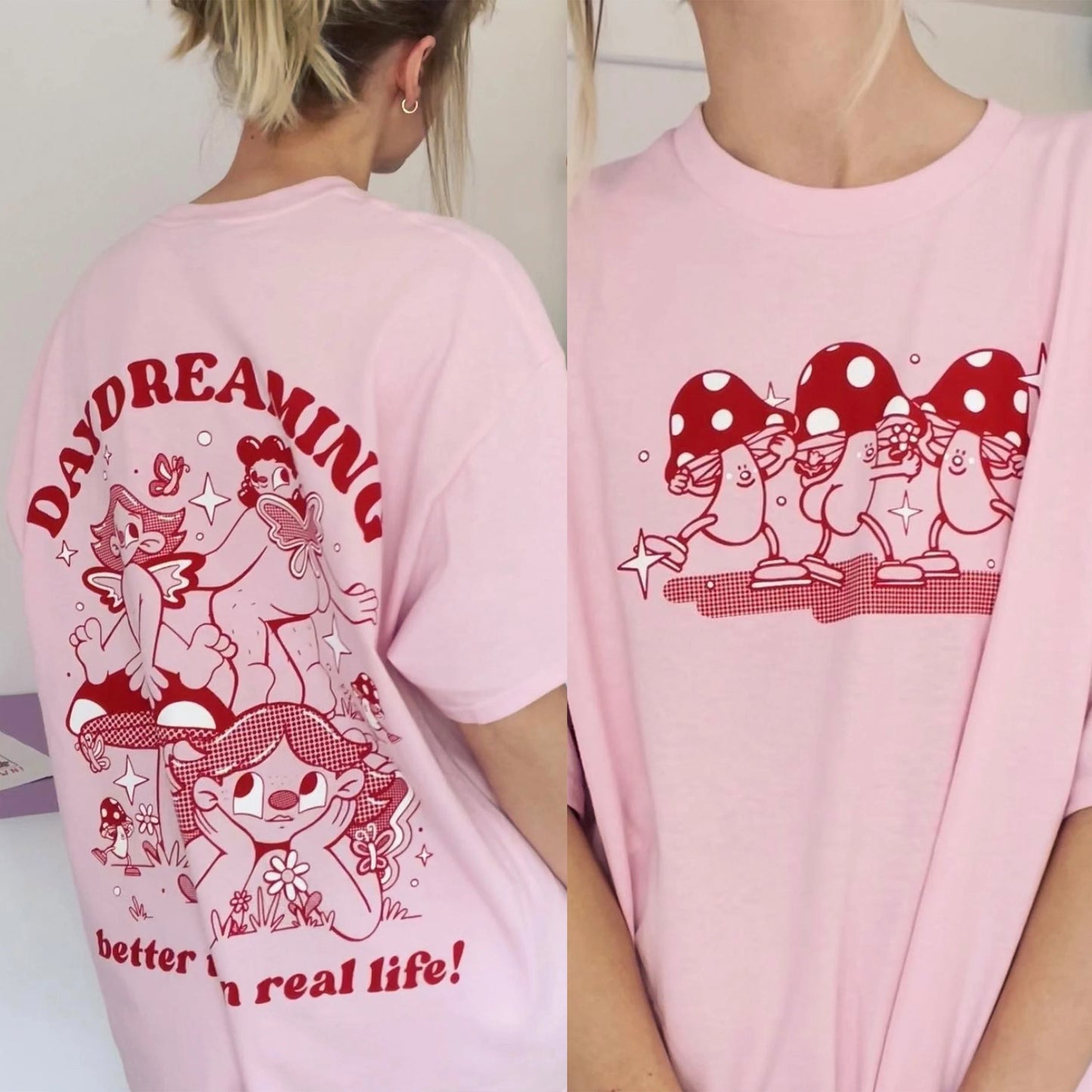 Daydreaming organic cottonT-shirt (X2 colours available)